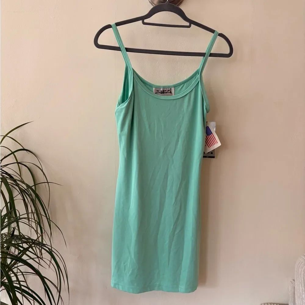 NWT Suzzi Mint Green Sleeveless Dress Size Medium